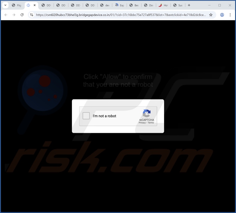 bridgegapdevice.co[.]in pop-up przekierowania