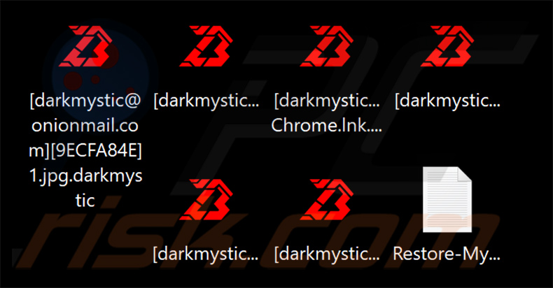Pliki zaszyfrowane przez ransomware DarkMystic (BlackBit) (rozszerzenie .darkmystic)