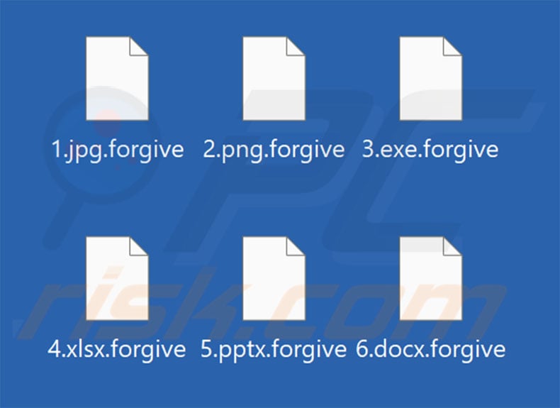 Pliki zaszyfrowane przez Forgive ransomware (rozszerzenie .forgive)