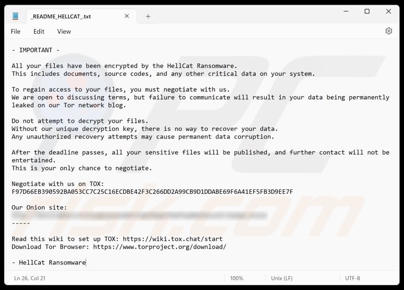 HellCat ransomware plik tekstowy (_README_HELLCAT_.txt)