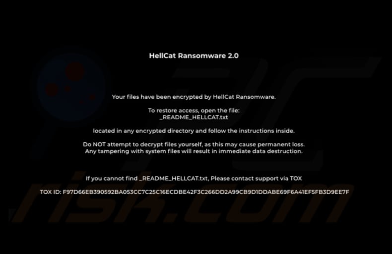 HellCat ransomware tapeta