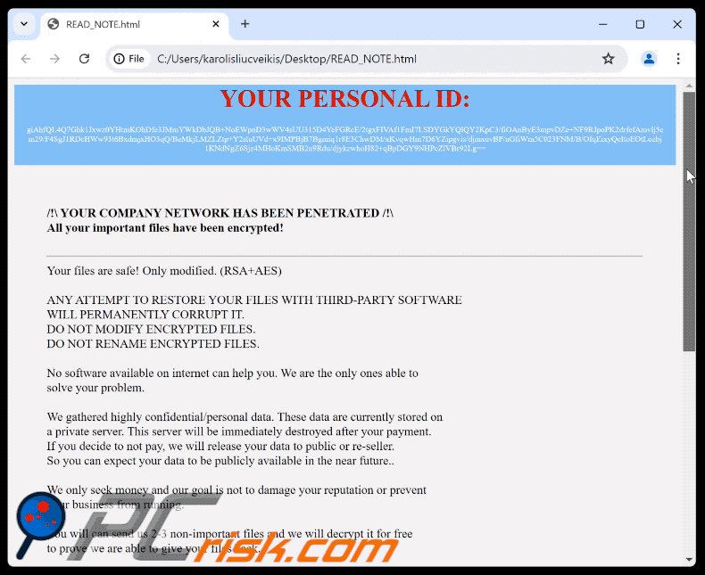 Jackalock ransomware okup (READ_NOTE.html) GIF