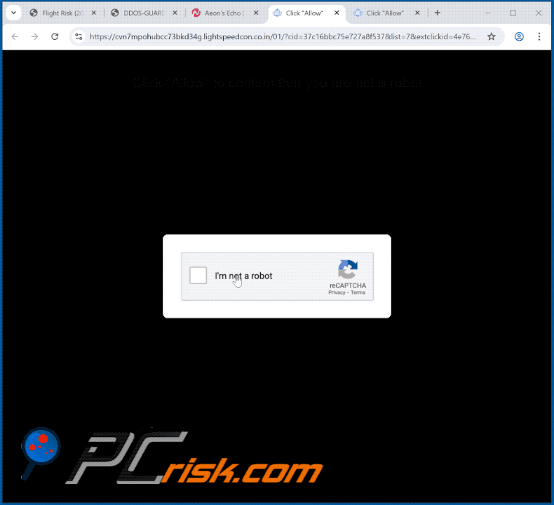 lightspeedcon.co[.]in wygląd strony internetowej (GIF)