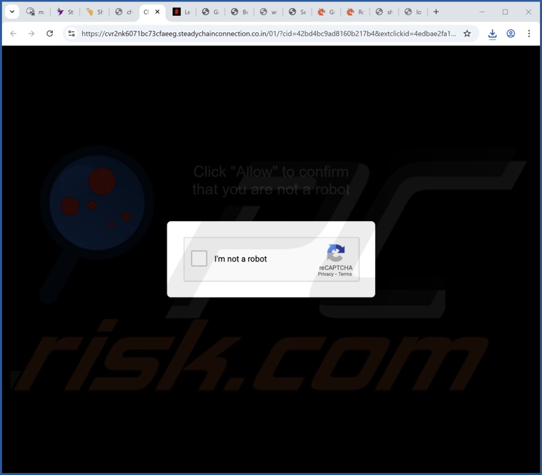steadychainconnection.co[.]in pop-up przekierowania