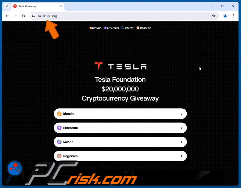Pojawienie się oszustwa związanego z konkursem Tesla Foundation Giveaway