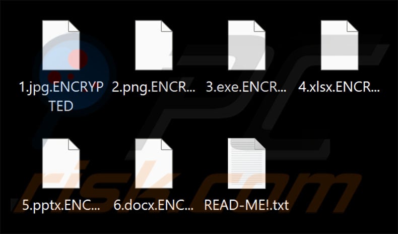 Pliki zaszyfrowane przez oprogramowanie ransomware AnarchyRansom (rozszerzenie .ENCRYPTED)
