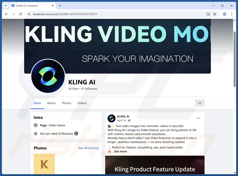 Fałszywe konto Kling AI na Facebooku wykorzystywane do promowania złośliwego oprogramowania PureHVNC