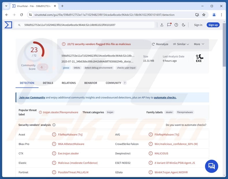 Złośliwe oprogramowanie BOFAMET