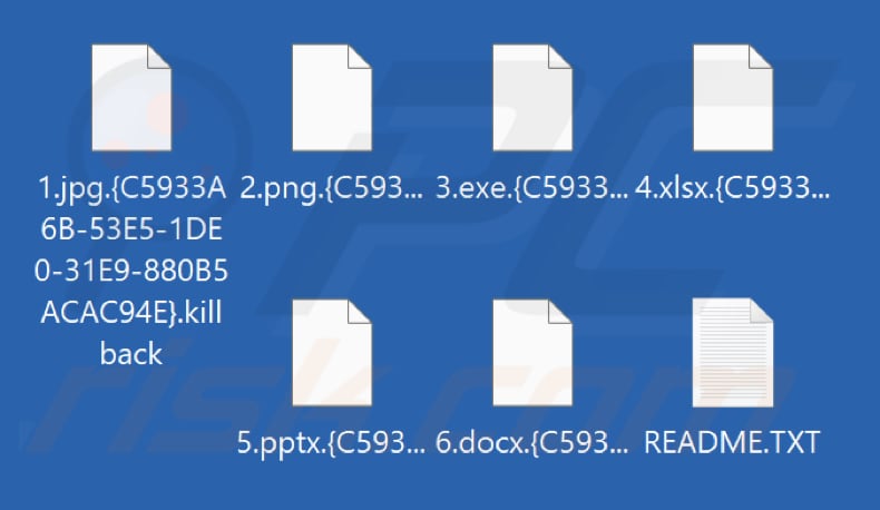 Pliki zaszyfrowane przez oprogramowanie ransomware KillBack (rozszerzenie .killback)