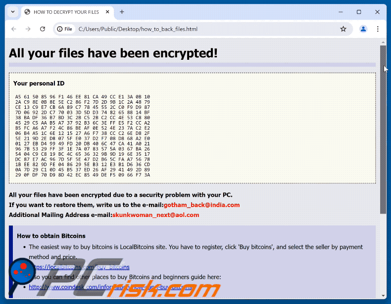 Notatka z żądaniem okupu ransomware GOTHAM (how_to_back_files.html) GIF