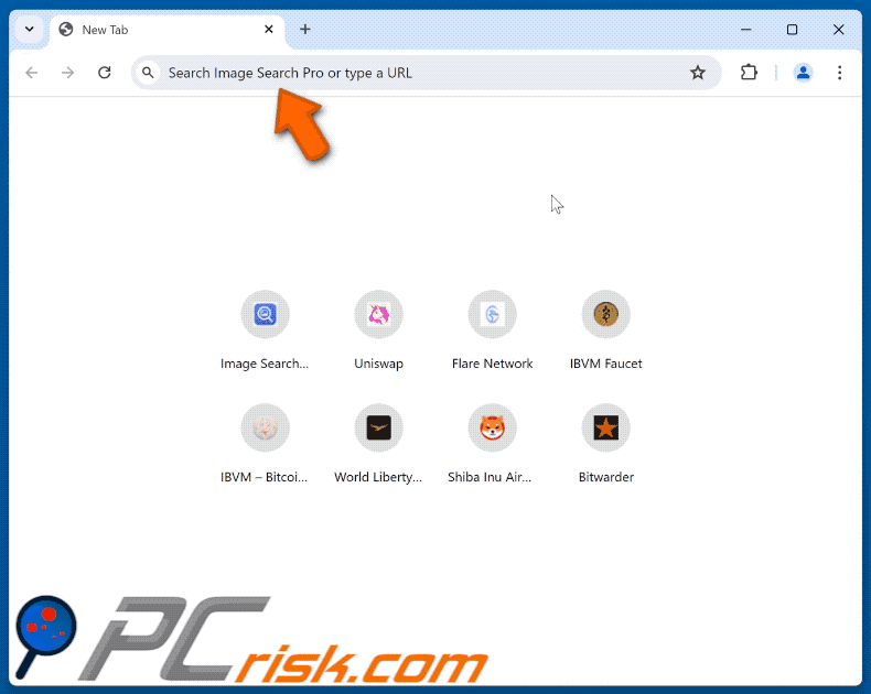 Przeglądarka Image Search Pro przekierowująca do Google (GIF)