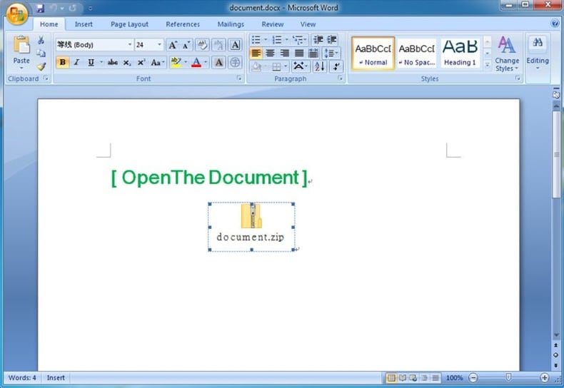 Dokument rozpowszechniający MostereRAT