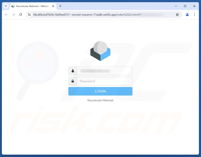 System oznaczył wiadomości z powodu naruszenia bezpieczeństwa oszukańcza wiadomość e-mail promująca stronę phishingową