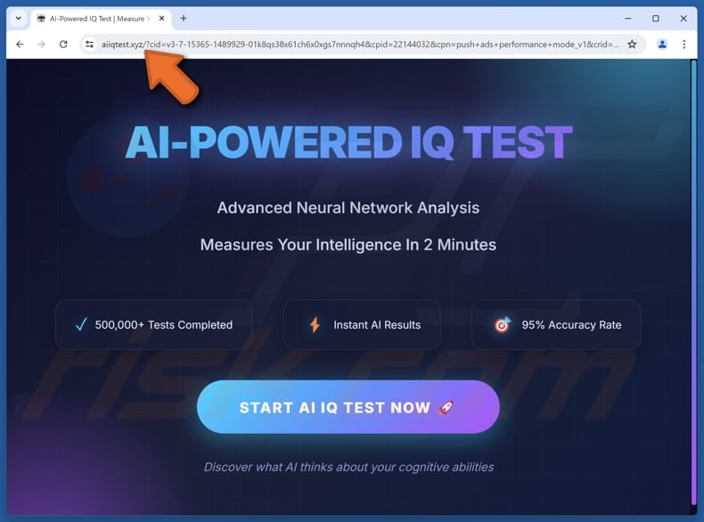 AI-POWERED IQ TEST Oszustwo