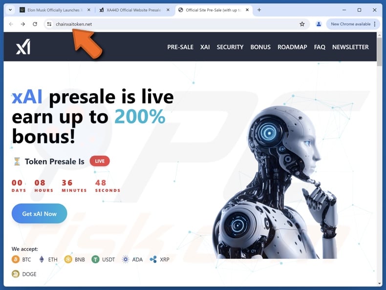 oszustwo xAI Token Launch