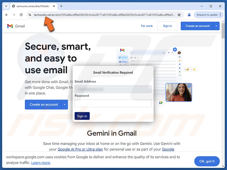 Encrypted Fax Document Received Strona phishingowa służąca do wyłudzania danych e-mailowych