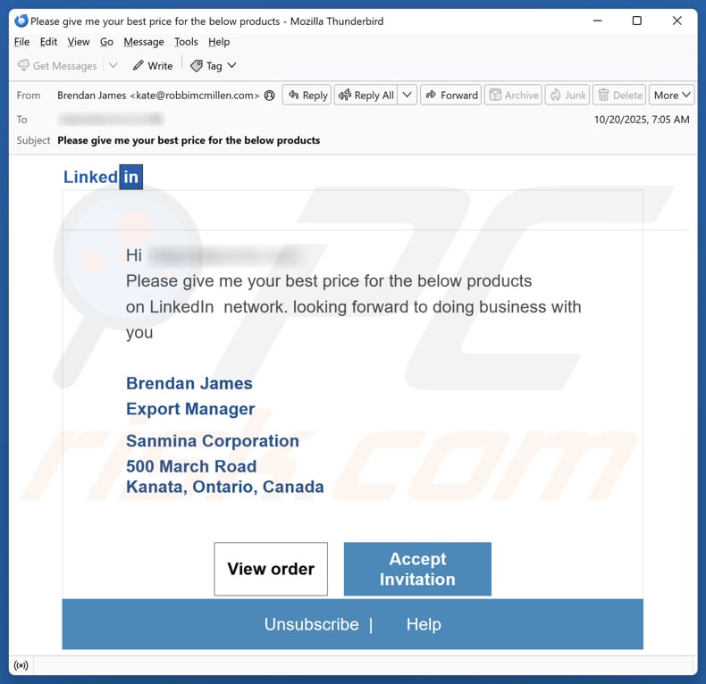Email Account Failure Notice kampania spamowa