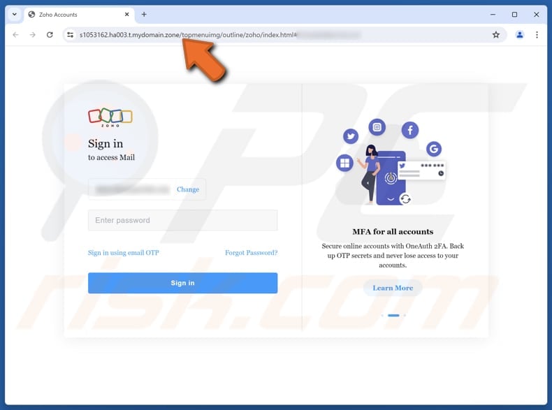 Meta Ads Critical Copyright Violations Strona phishingowa służąca do wyłudzania danych e-mailowych