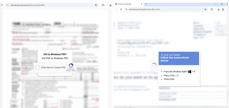 Złośliwe oprogramowanie MonsterV2 Technika ClickFix wykorzystywana do dostarczania (źródło: proofpoint.com)