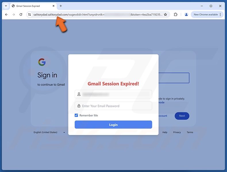 Neglect Of Prior Verification Alerts oszustwo e-mailowe promujące stronę phishingową