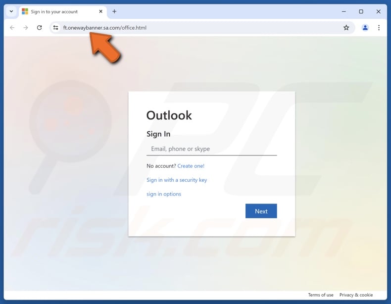 Office 365 Password Reset Request oszustwo e-mailowe promujące stronę phishingową
