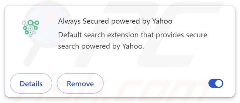Always Secured powered by Yahoo porywacz przeglądarki