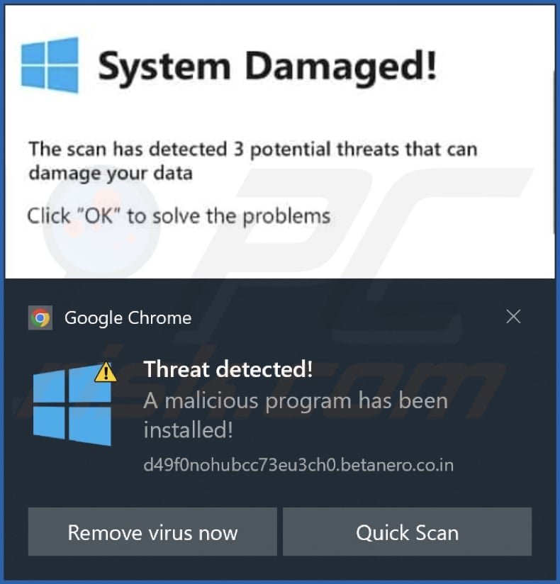 betanero.co[.]in powiadomienie