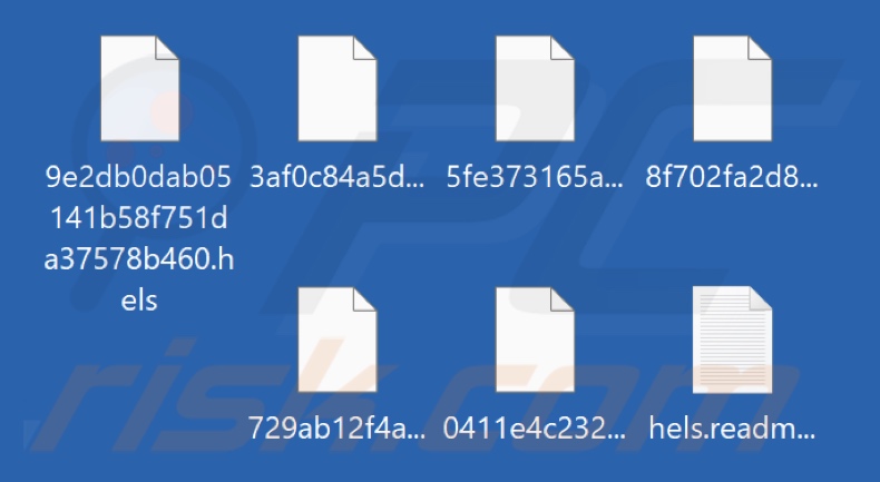 Pliki zaszyfrowane przez oprogramowanie ransomware BLACK-HEOLAS (rozszerzenie .hels)