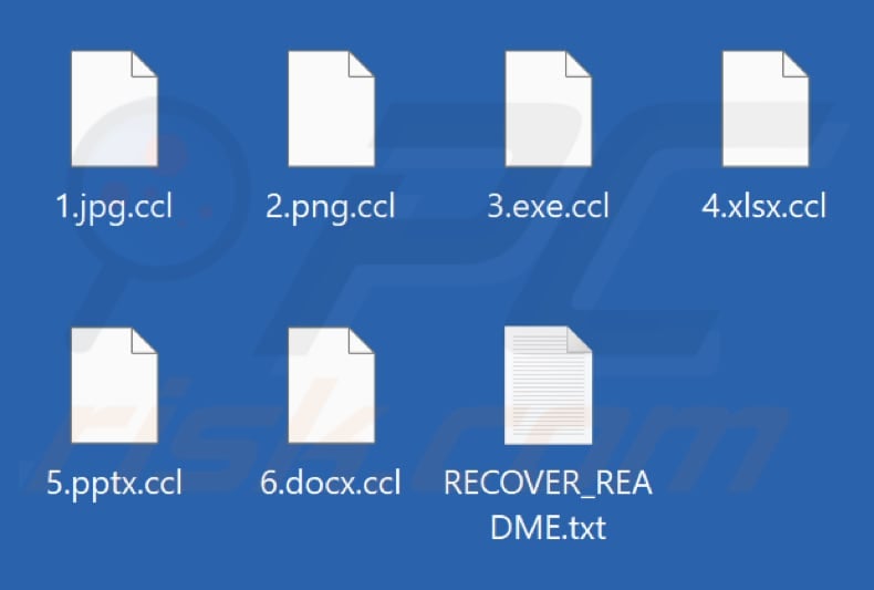 Pliki zaszyfrowane przez oprogramowanie ransomware CCLand (rozszerzenie .ccl)