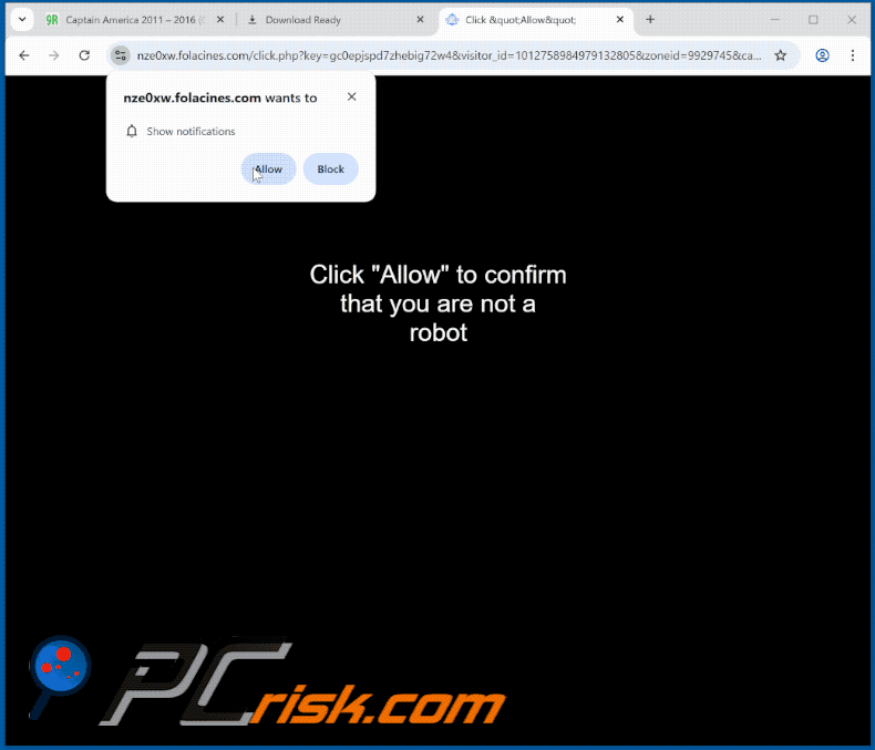 folacines[.]com website wygląd (GIF)