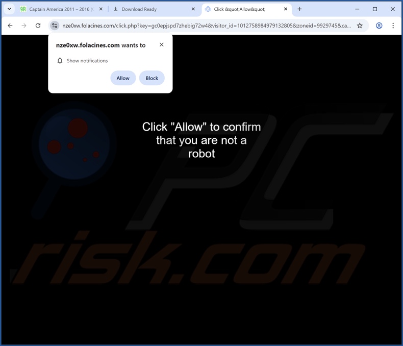 folacines[.]com pop-up przekierowania
