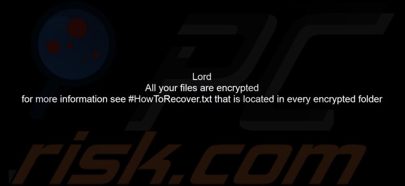 Lord ransomware tapeta