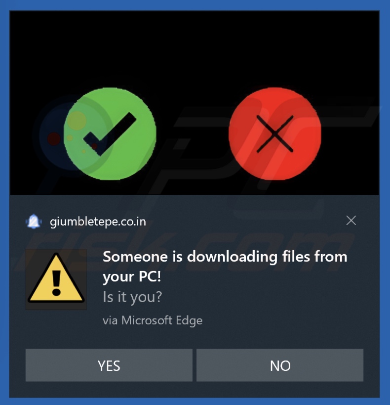 Reklama wyświetlana przez stronę internetową giumbletepe.co[.]in