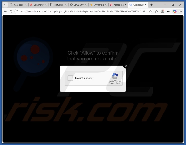giumbletepe.co[.]in pop-up przekierowania