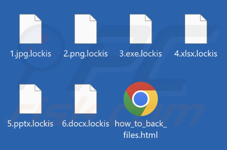 Pliki zaszyfrowane przez oprogramowanie ransomware Lockis (rozszerzenie .lockis)
