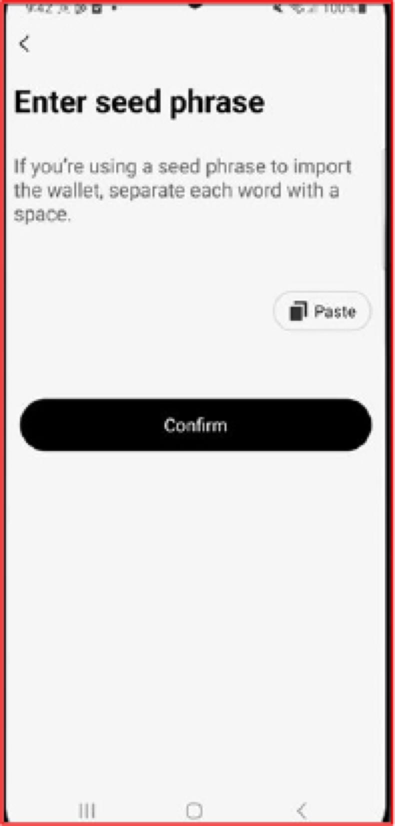 Fałszywa strona portfela importowego złośliwego oprogramowania SeedSnatcher (źródło: cyfirma.com)