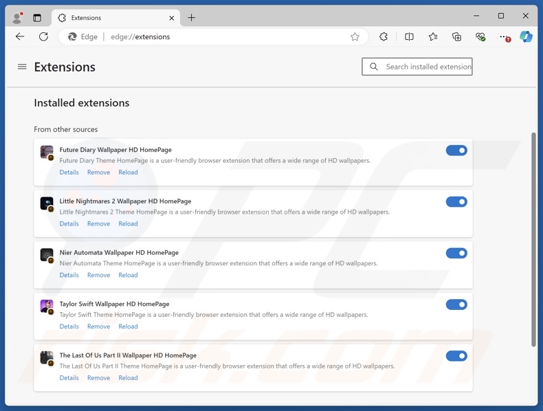 ShadyPanda zainstalowana w przeglądarce Edge