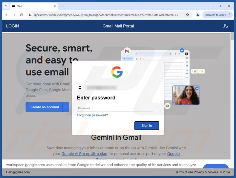 Special Christmas Bonus oszustwo e-mailowe promujące stronę phishingową