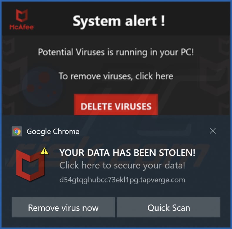 Powiadomienie tapverge[.]com