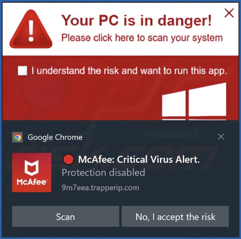Reklama wyświetlana przez stronę internetową trahingly[.]com