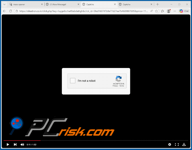 Wygląd strony internetowej cikadron.co[.]in (GIF)