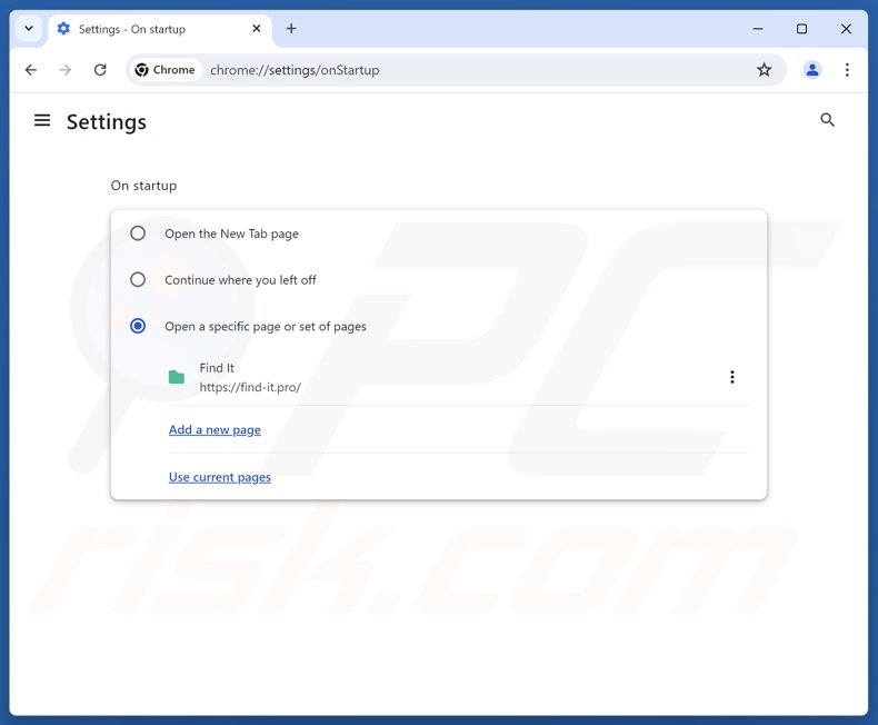 Usuwanie find-it.pro ze strony głównej Google Chrome