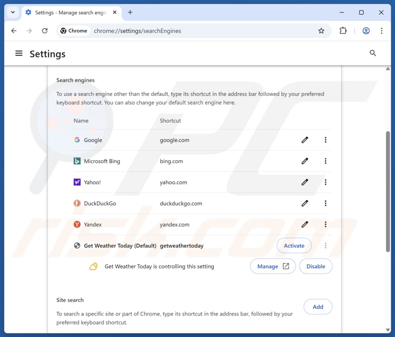 Usuwanie searchsafelypro.net z domyślnej wyszukiwarki Google Chrome