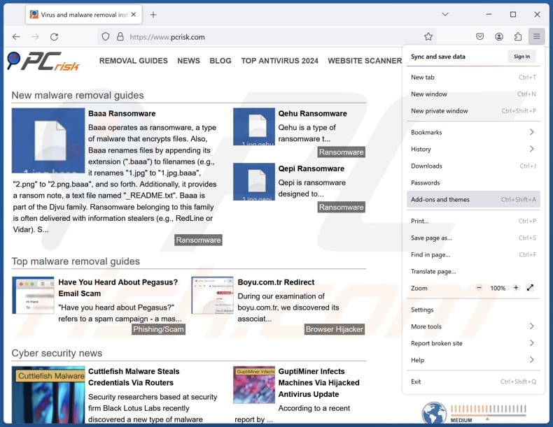 Jak usunąć rozszerzenie „Fake Google Docs Offline” z przeglądarki Mozilla Firefox 1