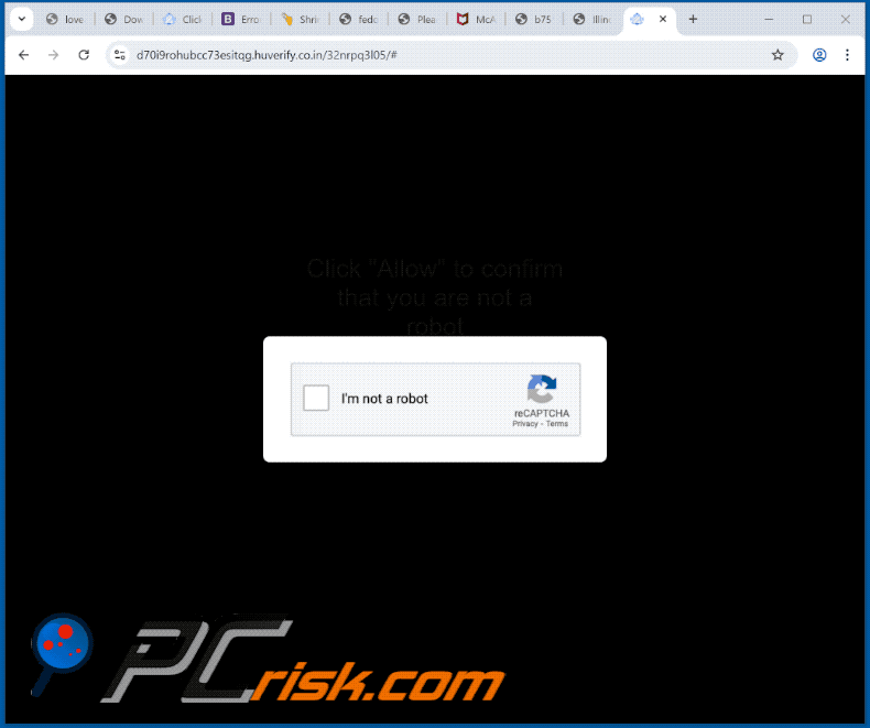huverify.co[.]in wygląd strony internetowej (GIF)