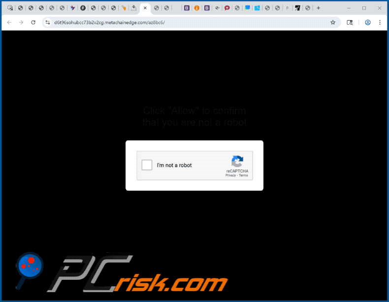 metachainedge[.]com wygląd strony internetowej (GIF)