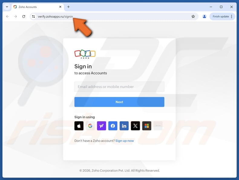 Zoho - File Shared With You Oszustwo e-mailowe – fałszywa strona internetowa