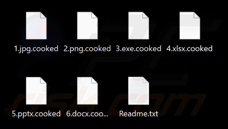 Pliki zaszyfrowane przez ransomware Cooked (rozszerzenie .cooked)
