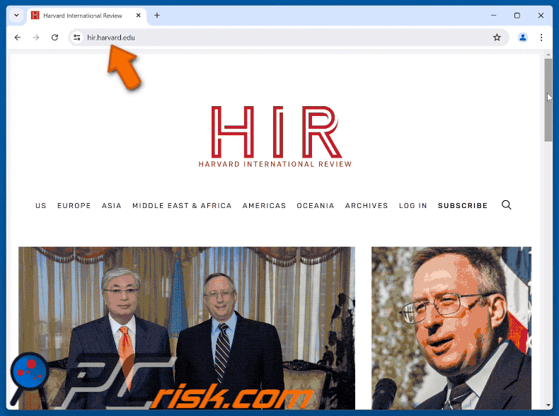 Wygląd Hir.harvard.edu ClickFix malware