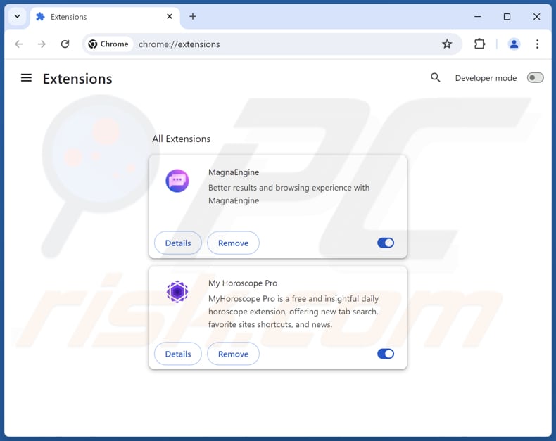 Usuwanie rozszerzeń Google Chrome powiązanych z mightytechy.com